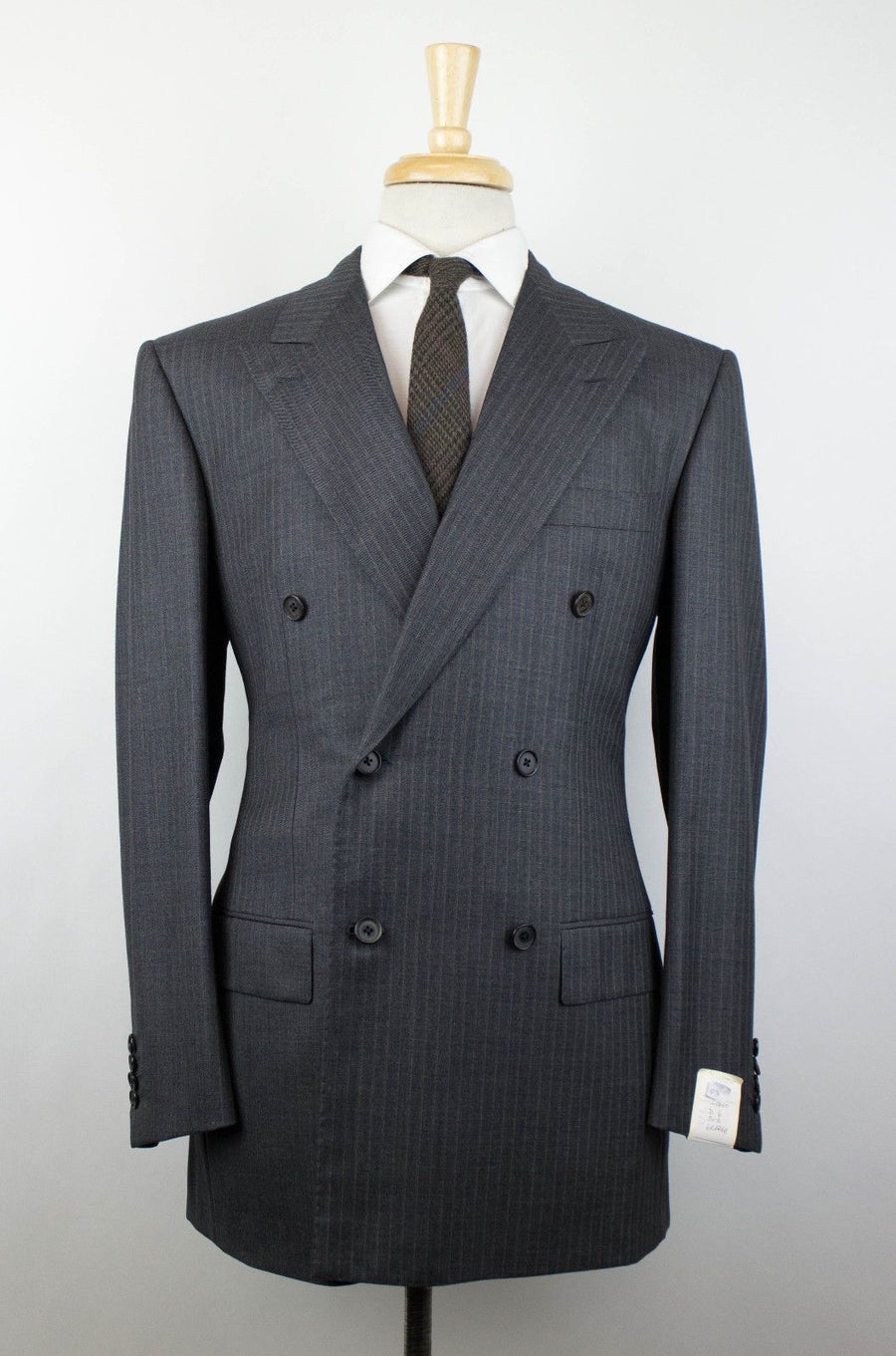 Super 150's Wool Double Breasted Suit - Gray