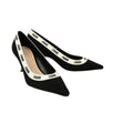 Fabric J'ADIOR Embroidered Pumps - Black