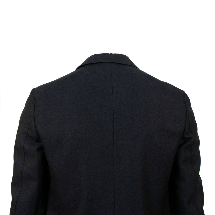 Wool Blend 2 Button Suit - Navy Blue