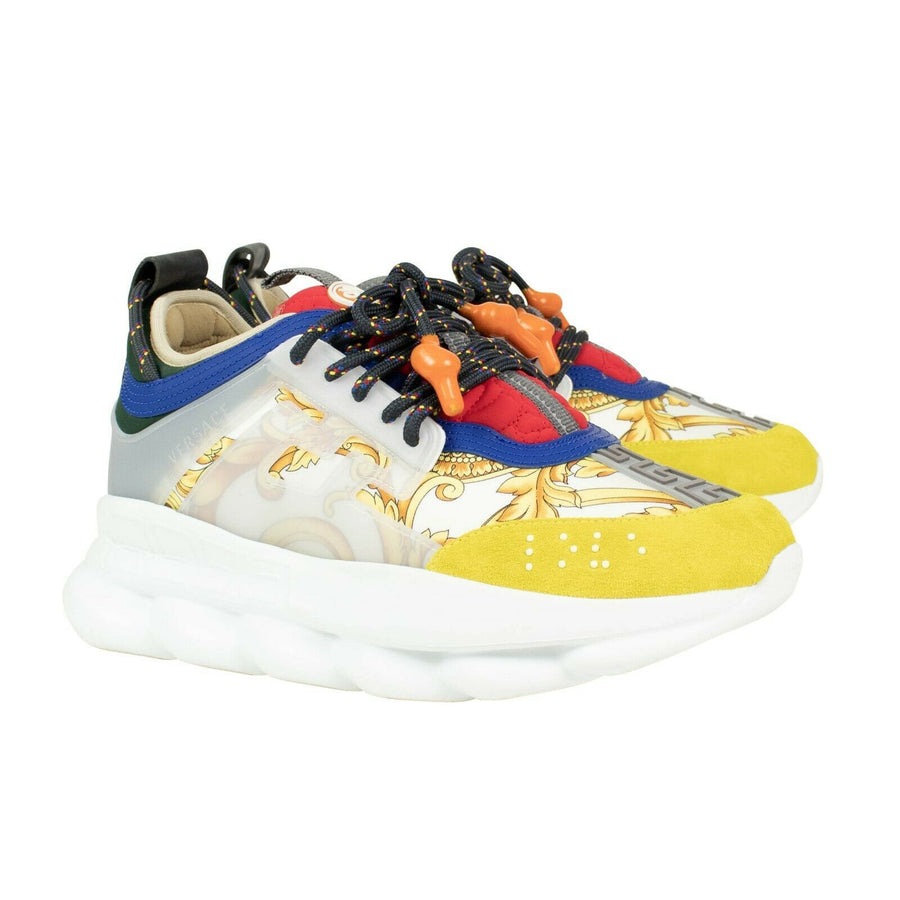 Men's Rubber And Suede Chain Reaction Sneakers - Yellow Multi