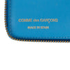 Leather Clover Embossed Small Wallet - Blue