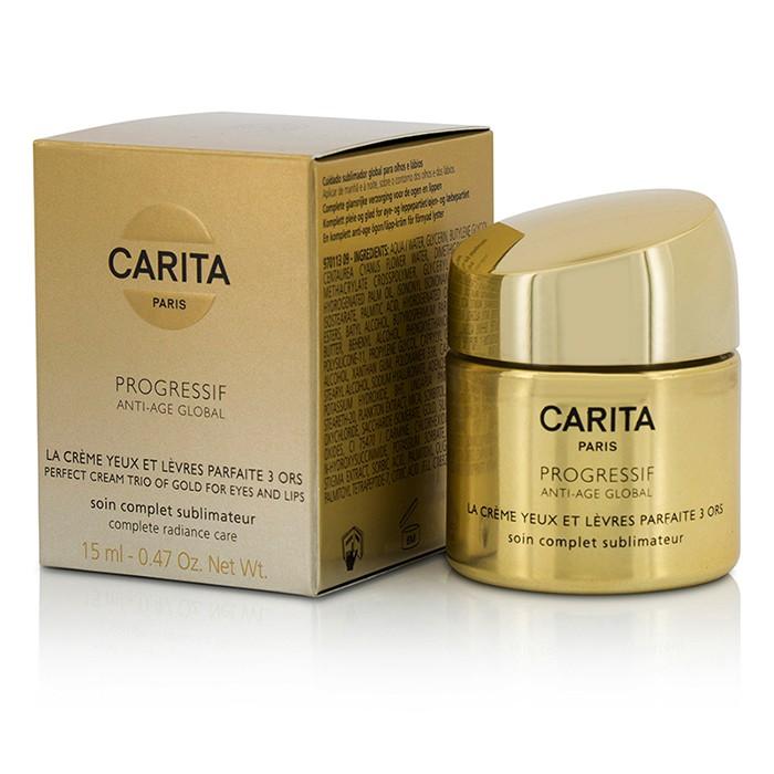 Progressif Anti-age Global Perfect Cream Trio Of Gold For Eyes & Lips - 15ml/0.47oz