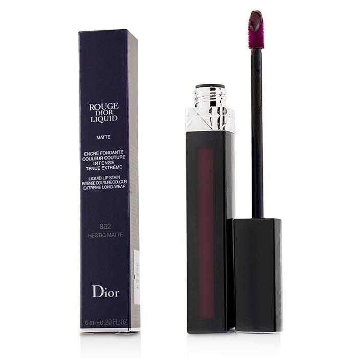 Rouge Dior Liquid Lip Stain - # 862 Hectic Matte (dark Purple) - 6ml/0.2oz