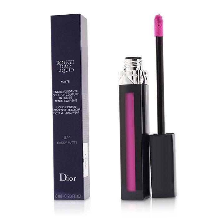 Rouge Dior Liquid Lip Stain - # 674 Sassy Matte - 6ml/0.2oz