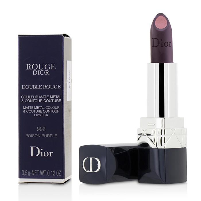 Rouge Dior Double Rouge Matte Metal Colour & Couture Contour Lipstick - # 992 Poison Purple - 3.5g/0.12oz