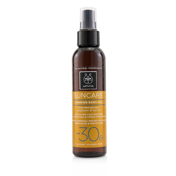 Suncare Tanning Body Oil Spf 30 With Sunflower & Carrot - 150ml/5oz