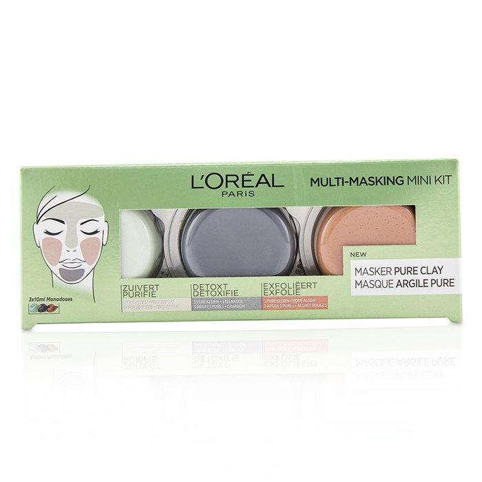 Multi-masking Mini Kit:  Exfoliate & Refine Pores Clay Mask, Detoxifies & Clarifies Clay Mask & Purify & Mattify Clay Mask - 3pcs