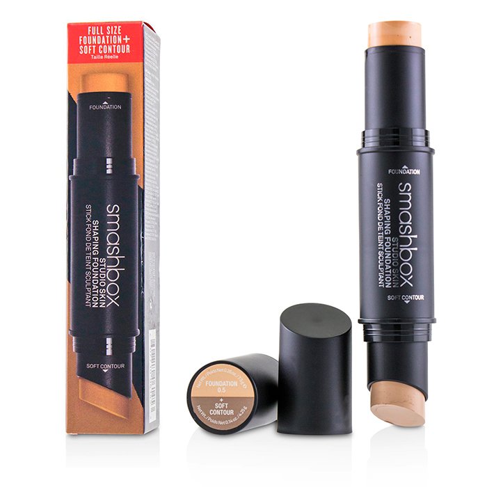 Studio Skin Shaping Foundation + Soft Contour Stick - # 0.5 Porcelain - 11.75g/0.4oz