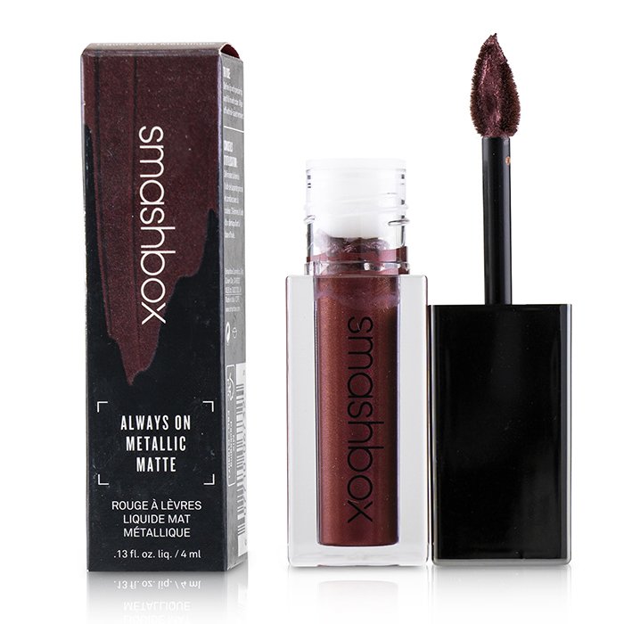 Always On Metallic Matte Lipstick - Vino Noir (burgundy & Red Pearl) - 4ml/0.13oz