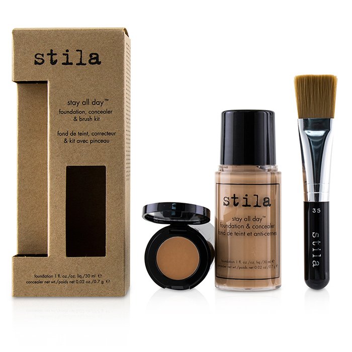 Stay All Day Foundation, Concealer & Brush Kit - # 4 Beige - 2pcs