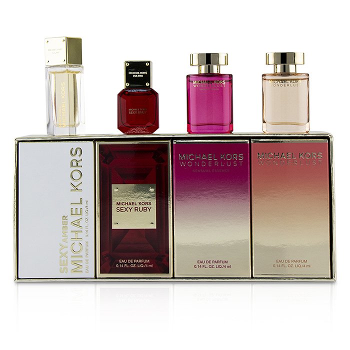 Miniature Coffret: Sexy Amber Eau De Parfum + Sexy Ruby Eau De Parfum + Wonderlust Essence Eau De Parfum + Wonderlust Eau De Parfum - 4x4ml/0.14oz