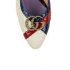 Women's Leather Snakeskin With Logo Pump - Multicolored