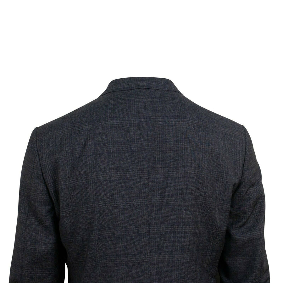 Plaid Suit - Navy