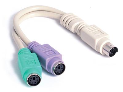 Startech This 6in Keyboard/mouse Splitter Cable Turns A Single Ps/2 Port Into Two Ps/2 Pe