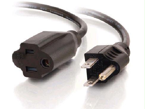 C2g 6ft 18 Awg Outlet Saver Power Extension Cord (nema 5-15p To Nema 5-15r)-6 Fo