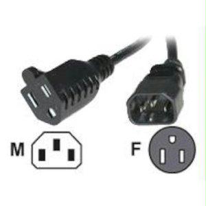 C2g 3ft 18 Awg Monitor Power Adapter Cord (iec320c14 To Nema 5-15r) (taa Compliant)