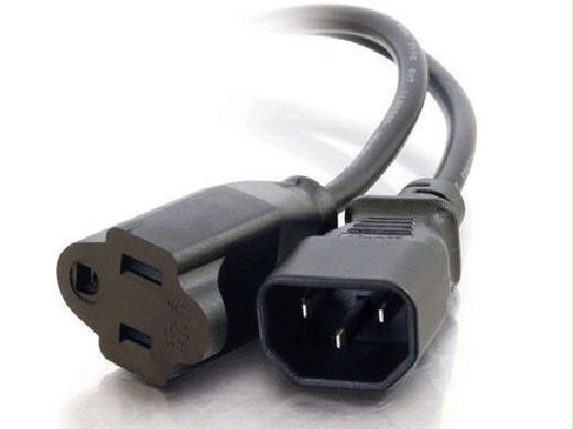 C2g 15ft 18 Awg Monitor Power Adapter Cord (iec320c14 To Nema 5-15r)