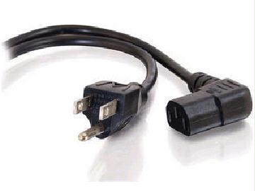 C2g 6ft 18 Awg Universal Right Angle Power Cord (nema 5-15p To Iec320c13r)