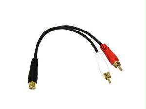 C2g 6in Value Series™ One Rca Female To Two Rca Male Y-cable