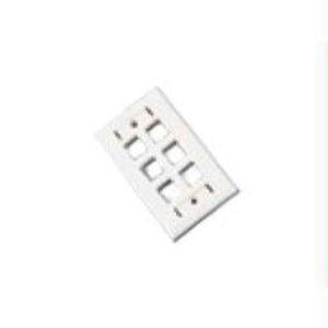 C2g 6-port Single Gang Multimedia Keystone Wall Plate - Ivory