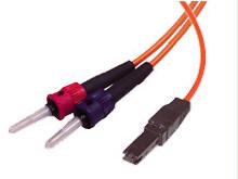 Legrand C2g 1m Mtrj-st 62.5/125 Om1 Duplex Multimode Pvc Fiber Optic Cable - Orange