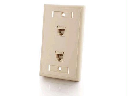 Legrand Dual Cat5e Rj45 Configured Wall Plate - Ivory