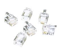 C2g Rj11 6x4 Modular Plug For Flat Stranded Cable - 25pk