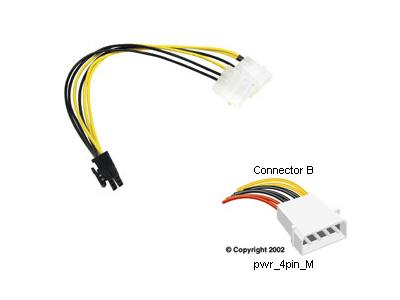 C2g 10in One 6-pin Pci Express To Two 4-pin Molex Power Adapter Cable