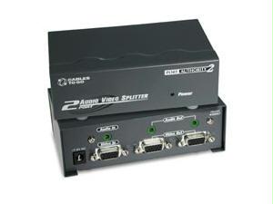 C2g 2-port Uxga Monitor Splitter/extender With 3.5mm Audio (female Input)