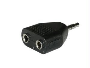 C2g 3.5mm Stereo Male To Dual 3.5mm Stereo Female Adapter (taa Compliant)