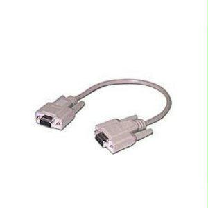 C2g 1ft Db9 F/f Serial Rs232 Null Modem Cable - Beige