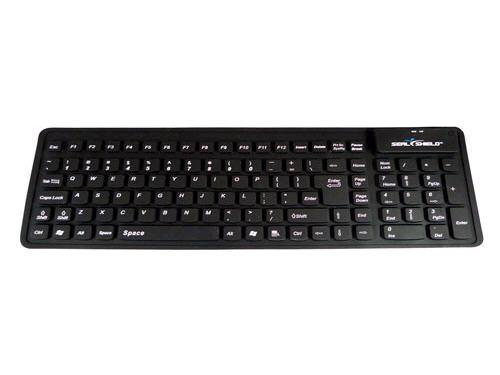 Seal Shield Seal Flex Silicone Keyboard - Dishwasher Safe (black)(usb)(gen 2)