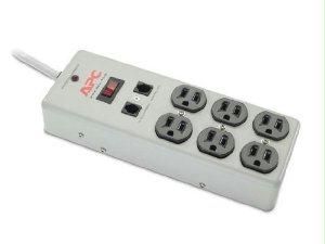 Apc By Schneider Electric Apc Essential Surgearrest 6 Outlets With Phone Protection 10ft Cord 120v Metal