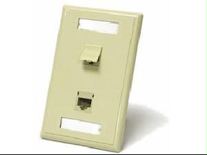 Legrand Two Port Cat5e Rj45 Configured Single Gang Wall Plate - White