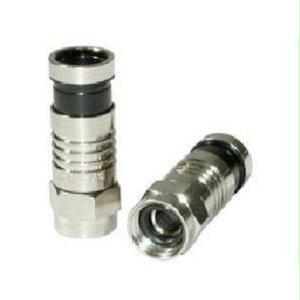 C2g Rg6 Compression F-type Connector With O-ring - 10pk