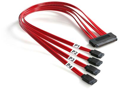 Startech 50cm Serial Attached Scsi Sas Cable - Sff-8484 To 4x Sata