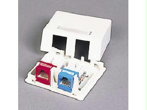 Legrand 2-port Keystone Jack Surface Mount Box - Ivory