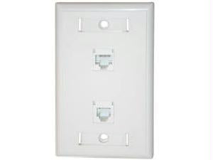 Legrand Cat5e Rj45 With Cat3 Rj12 Configured Wall Plate - White