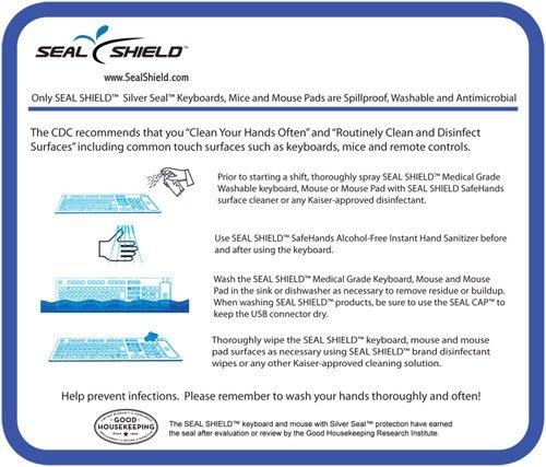 Seal Shield Seal Pad - Mouse Pad - Antimicrobial (6inx 7in)(10 Pack)