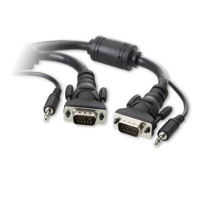 Belkin Components Display / Audio Cable - 15 Pin Hd D-sub (hd-15); 3.5mm Stereo - Male - 15 Pin Hd