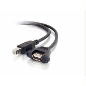 C2g 1ft Panel-mount Usb 2.0 A Female To B Male Cable