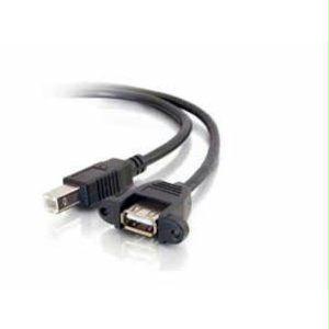 C2g 3ft Panel-mount Usb 2.0 A Female To B Male Cable