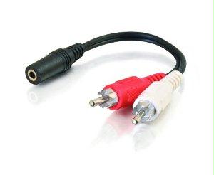 C2g 6in Value Series™ One 3.5mm Stereo Female To Two Rca Stereo Male Y-cable