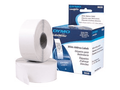 Dymo 1in X 2-1/8in Labels. 500 Labels/roll, 1 Roll/box