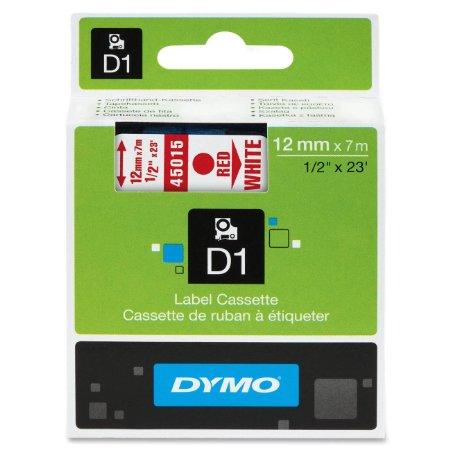 Dymo Red Print/ White Tape, 1/2 X 23