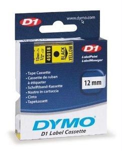 Dymo Black Print/ Yellow Tape, 1/2 X 23