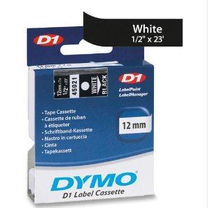 Dymo White Print/ Black Tape, 1/2 X 23