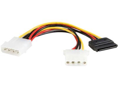 Startech 6in Lp4 To Lp4 Sata Power Y Cable Adapter