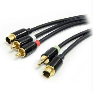 Startech 10 Ft S-video With 3.5 Mm To Rca Stereo Audio Video Cable