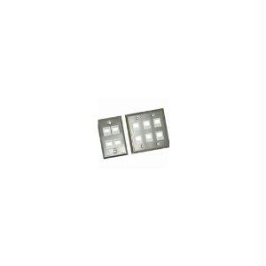 Legrand 4-port Double Gang Multimedia Keystone Wall Plate - Stainless Steel